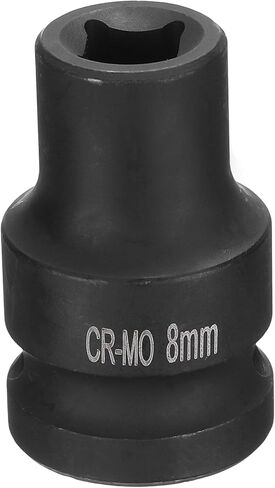 HARFINGTON 4 Point Square Socket 1/2" Drive 12mm Metric Square Impact Socket CR-MO Blackening Standard Wheel Sockets Pneumatic Socket Tool for Auto Repair Mechanical Maintenance Home Use in Saudi Arabia