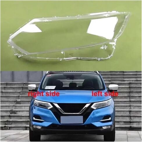 Headlight Housing Compatible For Nissan Qashqai 2019 2020 LED Xenon Headlamp Cover Lamps Headlight Shell Lens Plexiglass Replace The Original Lampshade(2PCS left and right) in Saudi Arabia