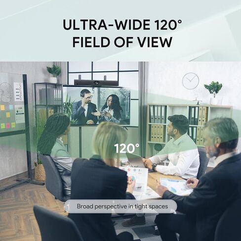 Yealink UVC34 Conference Room Camera 4K UHD Meeting Device 120°FoV Auto Framing Speaker Tracking AI Face Enhancement 8 Mic Arrays 5W High Fidelity Speaker All-in-one USB Video Bar in Saudi Arabia