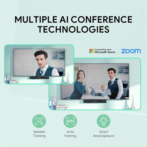 Yealink UVC34 Conference Room Camera 4K UHD Meeting Device 120°FoV Auto Framing Speaker Tracking AI Face Enhancement 8 Mic Arrays 5W High Fidelity Speaker All-in-one USB Video Bar in Saudi Arabia
