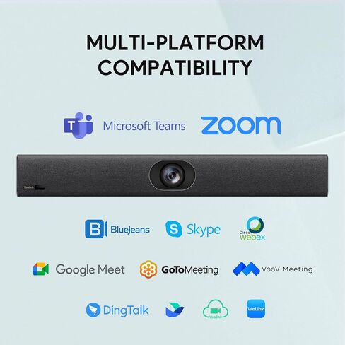 Yealink UVC34 Conference Room Camera 4K UHD Meeting Device 120°FoV Auto Framing Speaker Tracking AI Face Enhancement 8 Mic Arrays 5W High Fidelity Speaker All-in-one USB Video Bar in Saudi Arabia