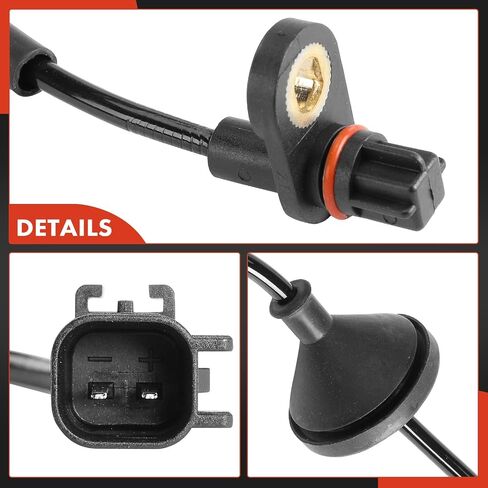 A -premium الخلفية الخلفية اليمنى ABS Speed Sensor متوافق مع [FWD] Mitsubishi Outlander 2014 2015 2015 - جانب الركاب الخلفي ، استبدل# 4670B402 ، 4670A572 in Saudi Arabia