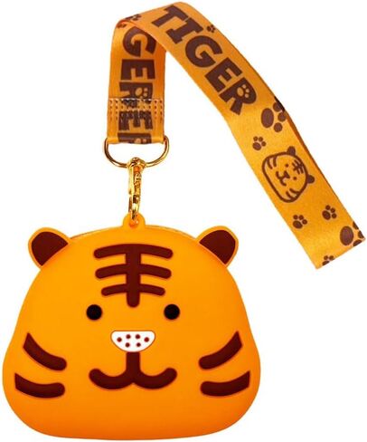 Silicone Mini Coin Purse, Cartoon Animal Coin Purse with Wrist Strap,Little Girl Cartoon Wallet, for Coins, Keys in Kuwait