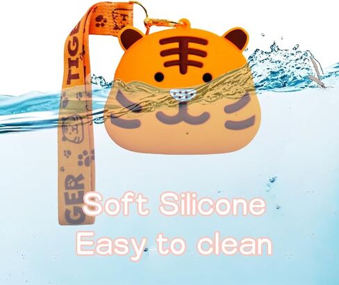 Silicone Mini Coin Purse, Cartoon Animal Coin Purse with Wrist Strap,Little Girl Cartoon Wallet, for Coins, Keys in Kuwait