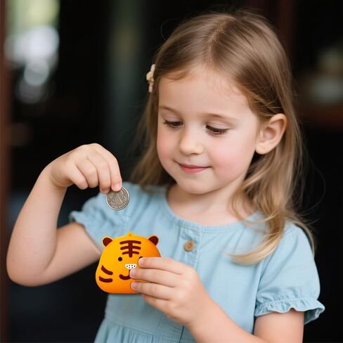 Silicone Mini Coin Purse, Cartoon Animal Coin Purse with Wrist Strap,Little Girl Cartoon Wallet, for Coins, Keys in Kuwait