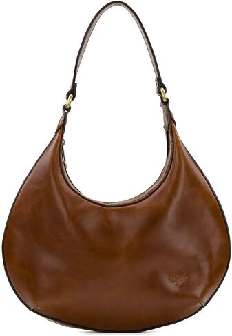 Patricia Nash Coco Crescent Hobo Leather Bag, 11.75L x 3W x 7H inches, 100% Leather, Zipper Closure, Signature Hardware in Saudi Arabia