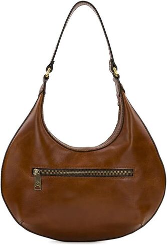 Patricia Nash Coco Crescent Hobo Leather Bag, 11.75L x 3W x 7H inches, 100% Leather, Zipper Closure, Signature Hardware in Saudi Arabia
