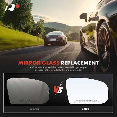 A-Premium Right Passenger Side Heated Mirror Glass with Backing Plate - Compatible with Mercedes-Benz S430 2000-2002, S500 2000-2002, S55 AMG 2001-2002, S600 2000-2002, CL500, CL55 AMG, CL600 in Saudi Arabia