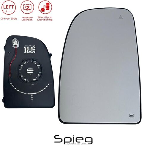 Spieg Passenger Side Mirror Glass For 2020-2025 RAM Promaster 1500 2500 3500 مراقبة بقعة عمياء ساخنة BSM مع لوحة دعم يمين 6ZD76JXWAA in Kuwait