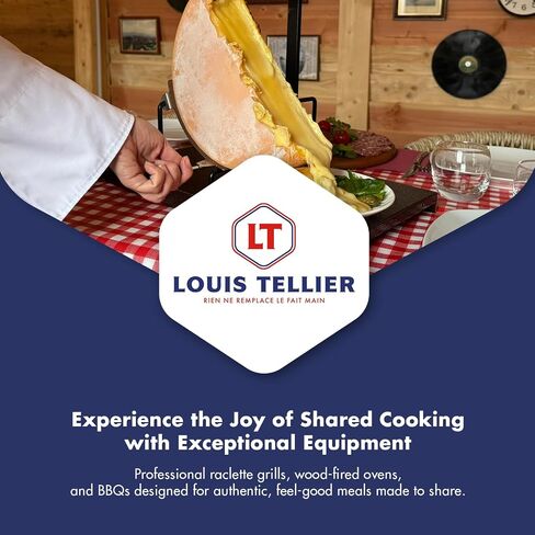 Bron Coucke - Machine Raclette Machine التقليدية Brézière® Basalte - 1/4 أو 1/6 عجلة من الجبن - 1-4 أشخاص - قضبان تسخين قابلة للتعديل - مفتاح أمان قابلة للطي - 110 فولت in Saudi Arabia