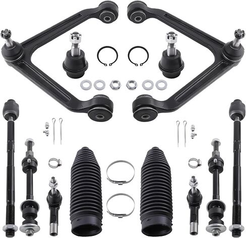 maXpeedingrods 12Pc 2WD RWD Front Upper Control Arm Kit for Dodge Ram 1500 2002-2005, Suspension Kit with Ball Joint Sway Bar Link Outer Inner Tie Rods Boots in Saudi Arabia