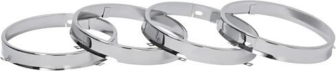 HECASA 4 PCS HELDING REPING RING متوافق مع 1964-1972 CHEVROLET CHEVY CHEVELLE/EL CAMINO/IMPALA 1966-1970 PONTIAC GTO/LEMANS/TEMPEST HAMPIST MOLPLING Steel Chrome Slopery in Saudi Arabia