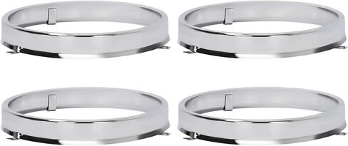 HECASA 4 PCS HELDING REPING RING متوافق مع 1964-1972 CHEVROLET CHEVY CHEVELLE/EL CAMINO/IMPALA 1966-1970 PONTIAC GTO/LEMANS/TEMPEST HAMPIST MOLPLING Steel Chrome Slopery in Saudi Arabia
