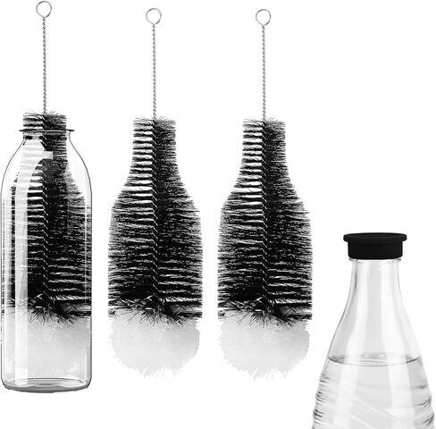 Bottle Brush for Sodastream Bottle, Soda Bottle Cleaning Brush with Gentle & Anti-Scratch Bristles Bottle Cleaner Bottle Washing Brush for Soda Bottles in Saudi Arabia