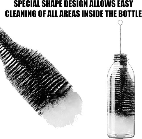 Bottle Brush for Sodastream Bottle, Soda Bottle Cleaning Brush with Gentle & Anti-Scratch Bristles Bottle Cleaner Bottle Washing Brush for Soda Bottles in Saudi Arabia