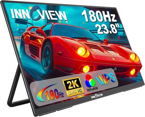 InnoView Portable Monitor for Laptop, 15.6 Inch FHD 1080P IPS Eye Care Screen with Stand 180° Adjustable, Dual Speaker Travel Monitor for Laptop PC MAC Phone PS5/4 Xbox Switch in Kuwait
