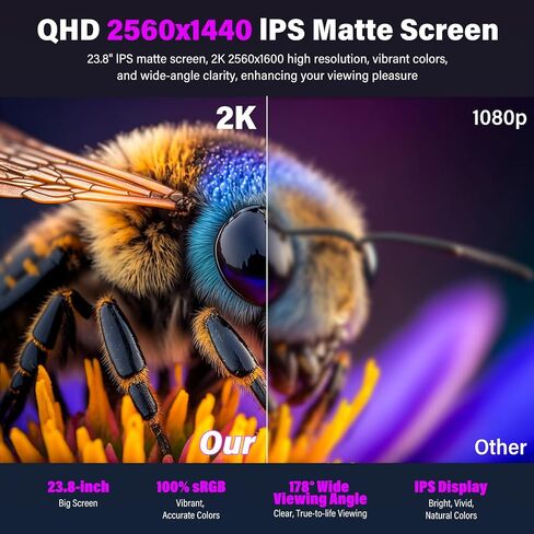 InnoView Portable Monitor for Laptop, 15.6 Inch FHD 1080P IPS Eye Care Screen with Stand 180° Adjustable, Dual Speaker Travel Monitor for Laptop PC MAC Phone PS5/4 Xbox Switch in Kuwait