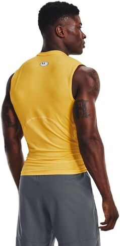 Under Armour Big & Tall HeatGear Armor Comp بدون أكمام منتصف الليل كحلي/أبيض 2XT in Kuwait