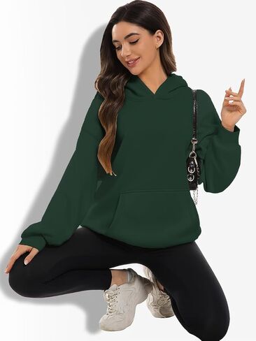 2 Pack Womens Oversized Hoodies Sweatshirts Fleece Hooded Pullover Tops Sweaters Casual Comfy Fall Fashion in Kuwait