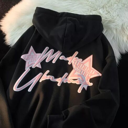 2023 Grunge Hoody Star Print Hoody Fairy Grunge Clothes Women Autumn Y2K Hoody Fashion Casual Long Sleeve Clothes in Saudi Arabia