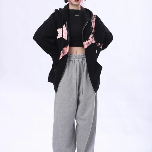 2023 Grunge Hoody Star Print Hoody Fairy Grunge Clothes Women Autumn Y2K Hoody Fashion Casual Long Sleeve Clothes in Saudi Arabia