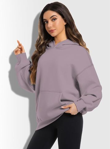 2 Pack Womens Oversized Hoodies Sweatshirts Fleece Hooded Pullover Tops Sweaters Casual Comfy Fall Fashion in Kuwait