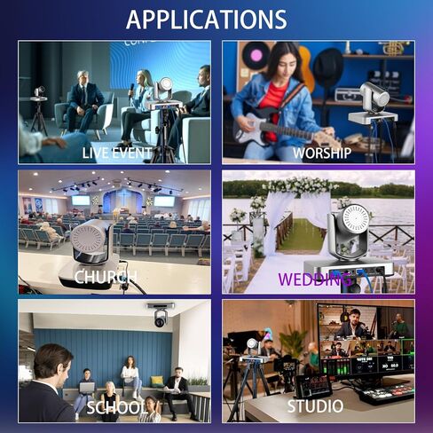 كاميرا AVKANS AI للتتبع التلقائي NDI، 20X بث مباشر HDMI SDI USB3.0 كاميرا PTZ للبث المباشر لعبادة الكنيسة والحدث، كاميرا Facebook YouTube Livestream بميزانية محدودة (NDI HX2 & NDI HX3) in Kuwait