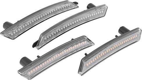 HECASA LED Marker Marker Light متوافق مع 2007-2015 MINI Cooper R55 R56 R57 R58 R59 R60 R61 ، Fender Pumper Lamps 4pcs Clear Lens White LED ، Clubman Hatch Convertible Coupe in Saudi Arabia