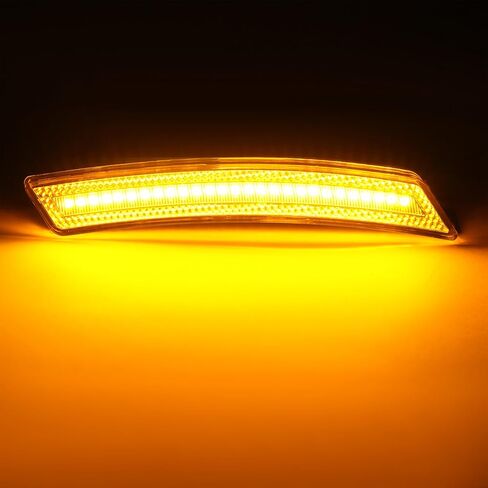 HECASA LED Marker Marker Light متوافق مع 2007-2015 MINI Cooper R55 R56 R57 R58 R59 R60 R61 ، Fender Pumper Lamps 4pcs Clear Lens White LED ، Clubman Hatch Convertible Coupe in Saudi Arabia