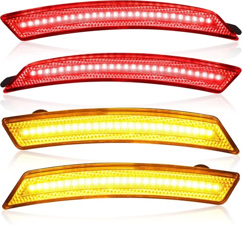 HECASA LED Marker Marker Light متوافق مع 2007-2015 MINI Cooper R55 R56 R57 R58 R59 R60 R61 ، Fender Pumper Lamps 4pcs Clear Lens White LED ، Clubman Hatch Convertible Coupe in Saudi Arabia