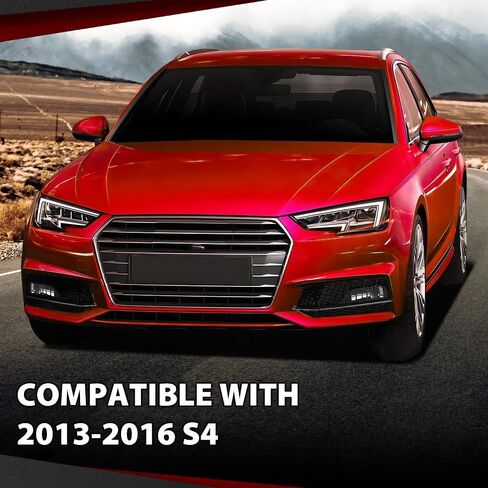 CROSSDESIGN Front Bumper Fog Light Cover Grille Chrome Silver Trim Compatible with Audi A4 S-Line B8.5 2013-2016/Compatible with Audi A4 S4 B8.5 2013-2016 Left Side in Saudi Arabia