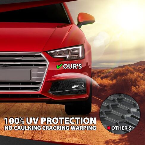 CROSSDESIGN Front Bumper Fog Light Cover Grille Chrome Silver Trim Compatible with Audi A4 S-Line B8.5 2013-2016/Compatible with Audi A4 S4 B8.5 2013-2016 Left Side in Saudi Arabia