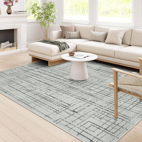 8x10 Area Rugs for Living Room, Machine Washable Non Slip Modren Abstract Rug,Soft Low Pile Indoor Farmhouse Rug Accent Rug for Bedroom Dining Room Nursery Office in Kuwait