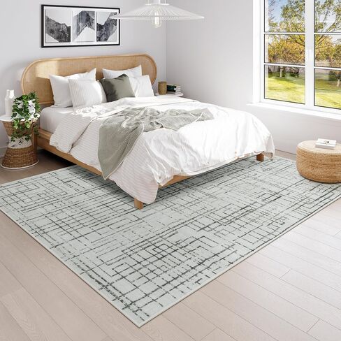 8x10 Area Rugs for Living Room, Machine Washable Non Slip Modren Abstract Rug,Soft Low Pile Indoor Farmhouse Rug Accent Rug for Bedroom Dining Room Nursery Office in Kuwait