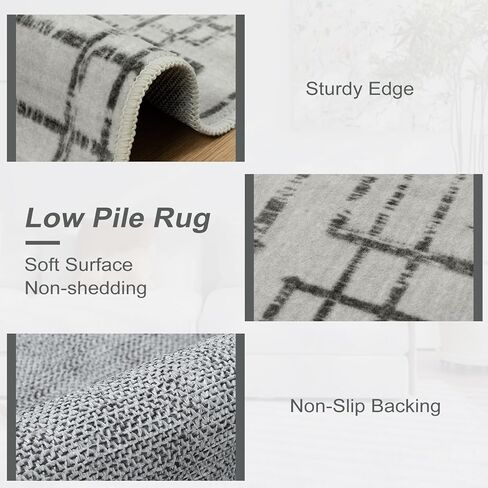 8x10 Area Rugs for Living Room, Machine Washable Non Slip Modren Abstract Rug,Soft Low Pile Indoor Farmhouse Rug Accent Rug for Bedroom Dining Room Nursery Office in Kuwait