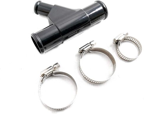 GXP Black Weldless Coolant Y-Pipe Compatible with 2003-2007 Ford 6.0 Powerstroke Diesel 6.0L in Saudi Arabia