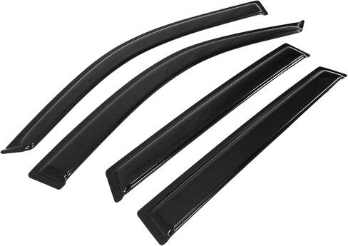 FreeMotor802 Tape-On Windows ، حراس المطر ، يناسب 2001-2005 Toyota Rav4 ، دخان على الطراز النحيف ملون أكريليك 4 PCS انحراف الرياح in Saudi Arabia