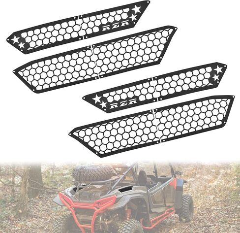 Aluminum Air Intake Cover Grill for Polaris RZR XP 1000/XP 4 1000 2024 2025 Accessories, Black Metal Filter-Air Mesh Engine Side Air Vent Intake Pre-Filter Protection Cover Bezel (8PCS) in Saudi Arabia