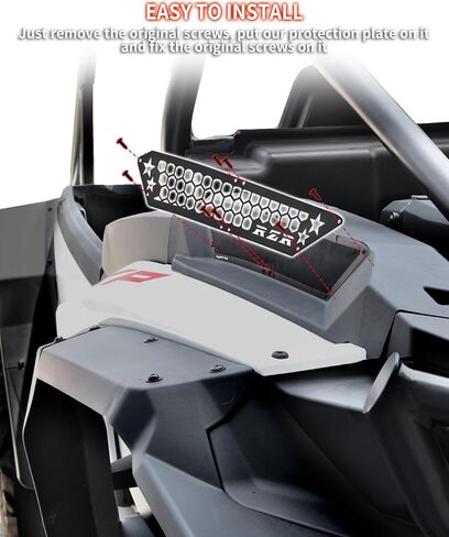 Aluminum Air Intake Cover Grill for Polaris RZR XP 1000/XP 4 1000 2024 2025 Accessories, Black Metal Filter-Air Mesh Engine Side Air Vent Intake Pre-Filter Protection Cover Bezel (8PCS) in Saudi Arabia
