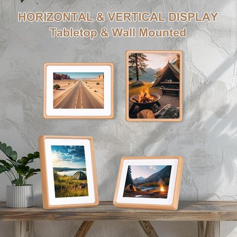 7x9 inch Picture Frames, Display Pictures 5x7 Inch with Mat or 7x9 without Mat, with High Clear Acrylic, Photo Frame for Landscape or Portrait Orientation, Wall-Mount & Tabletop in Saudi Arabia