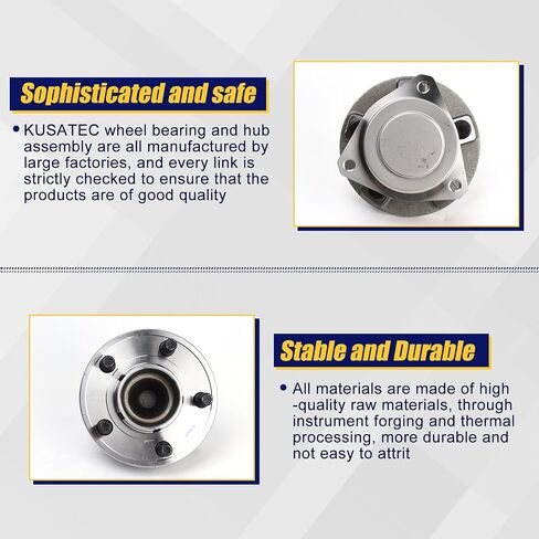 KUSATEC 513325 2pcs Front Wheel Bearing and Hub Assembly Compatible with 2012-2020 for Chrysler 300, Dodge Challenger, 5 Lug Bolts w/ABS in Saudi Arabia