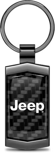 for Jeep Real 3K Carbon Fiber Metal Case Key Chain in Saudi Arabia