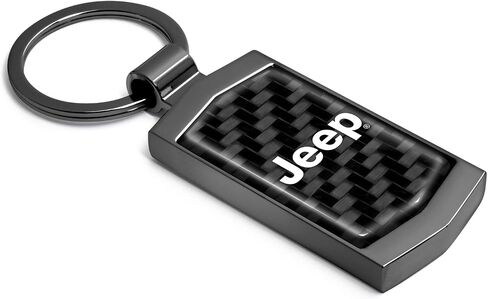 for Jeep Real 3K Carbon Fiber Metal Case Key Chain in Saudi Arabia