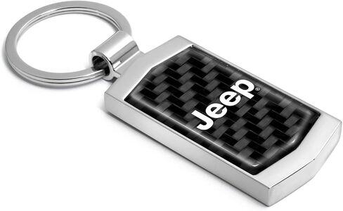 for Jeep Real 3K Carbon Fiber Metal Case Key Chain in Saudi Arabia