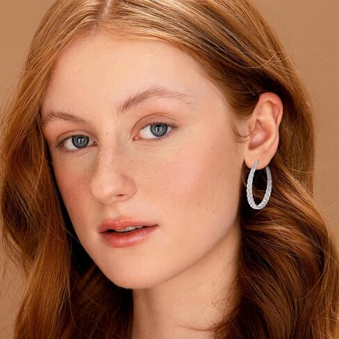 2 pcs 34mm أقراط الفضة للنساء للنساء الفضة العصرية ملتوية أقراط كبيرة من الصفراء العائمة للنساء خفيفة الوزن ملتوية كبيرة الأطواق العريضة للهدية in Kuwait
