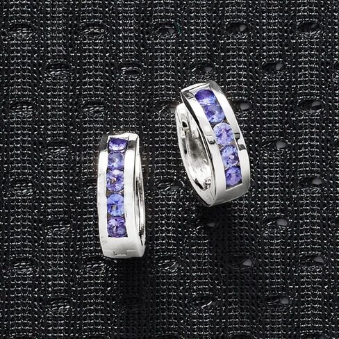 Ross-Simons Gemstone Huggie Hoop Earrings in Silver in Saudi Arabia
