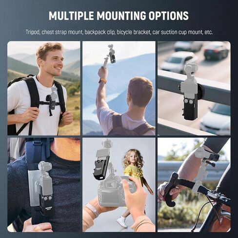 Neewer Magnetic Mount Stand Compatible with DJI Osmo Pocket 3, 180° Adjustable Lightweight Mini Camera Holder, Multifunctional Accessories Expansion Adapter Bracket for Pocket 3 Battery Handle, AC015 in Saudi Arabia