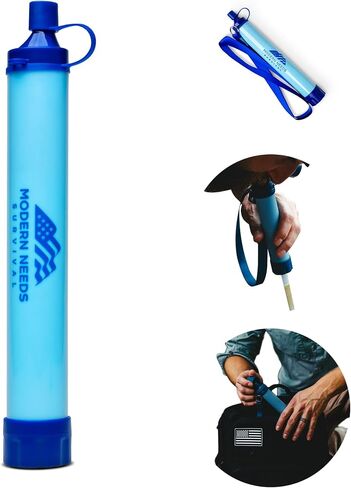 MODERN NEEDS Ready Filter Personal Water Filter Straw | Backpacking Water Filter for Hiking & Camping | Portable Water Purifier Camping | Emergency Survival Gear & Camping Survival Kit in Saudi Arabia
