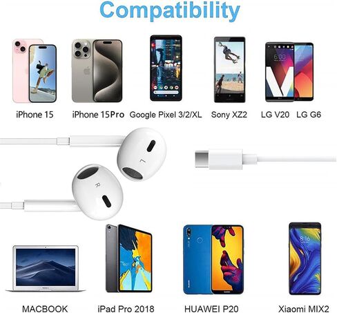 2 Pack Wired Headphones for iPhone Earbuds with 3.5mm Plug Earphones Built-in Microphone & Volume Control Compatible with iPhone/ipad/Android/Computer and Other 3.5mm Jack Devices in Saudi Arabia