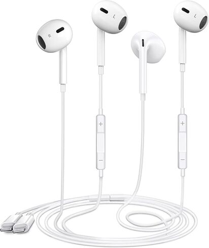 2 Pack Wired Headphones for iPhone Earbuds with 3.5mm Plug Earphones Built-in Microphone & Volume Control Compatible with iPhone/ipad/Android/Computer and Other 3.5mm Jack Devices in Saudi Arabia